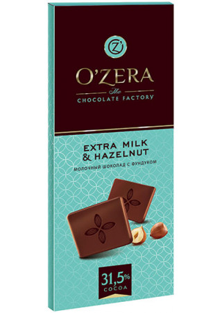 Шоколад молочный с фундуком 31.5% OZera